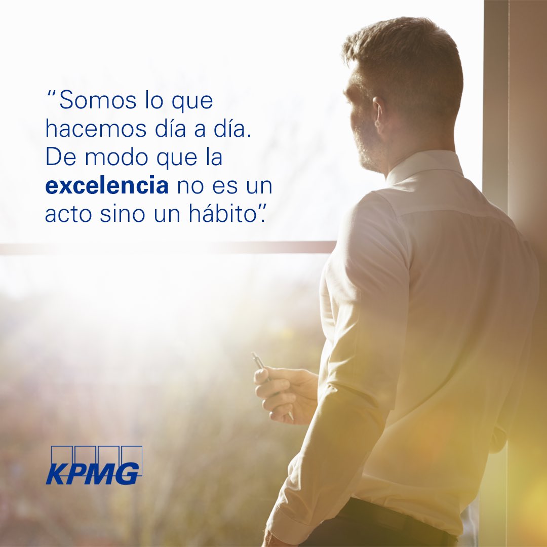 KPMG_talento's tweet photo. En KPMG nunca dejamos de aprender ni de mejorar y hacemos de la excelencia un hábito. ⭐️⭐️
¡Te deseamos un buen inicio de semana! 💪🏼
#mondaymotivation #KPMG #KPMGMéxico #excelencia #KPMGValues https://t.co/2LSumZJAdU