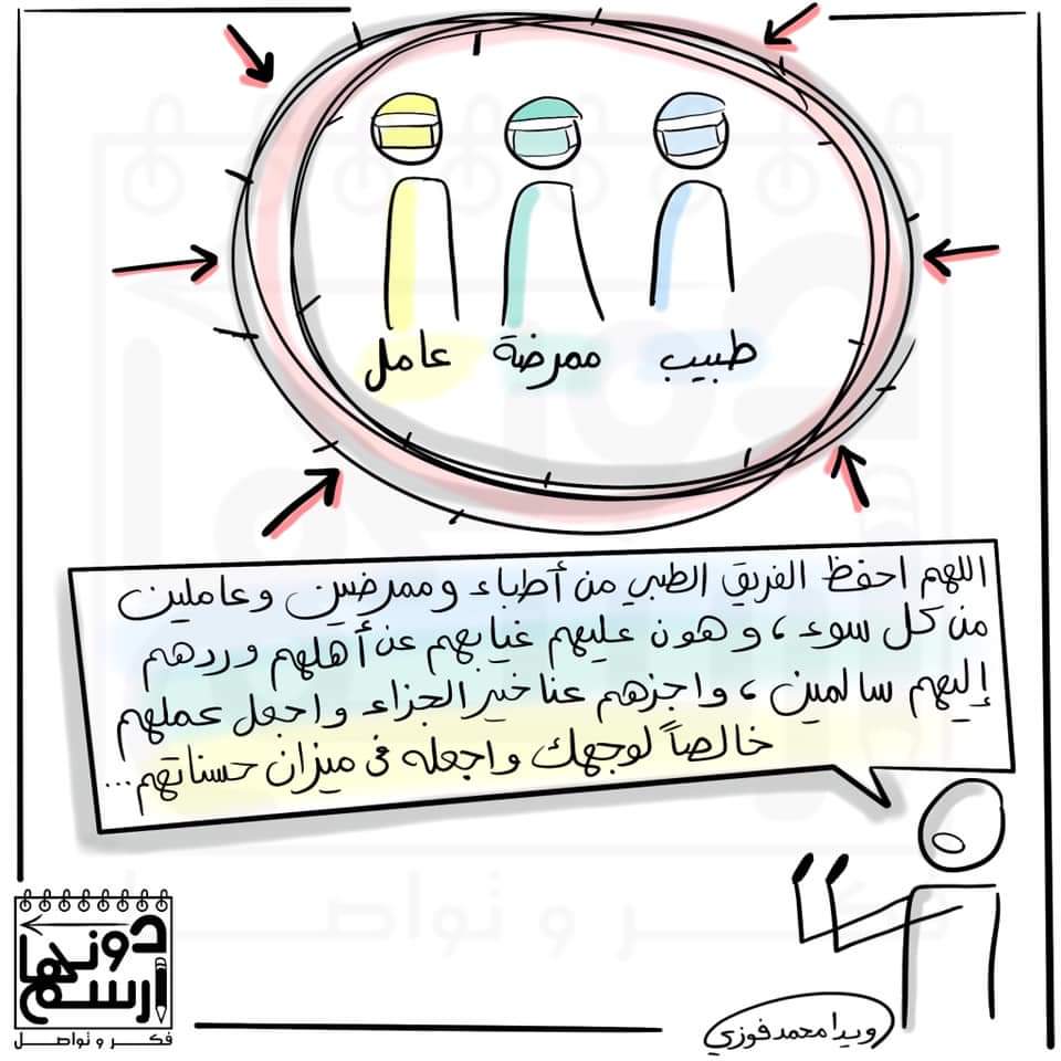 For all medical teams, We ask allah to keep them all save...
#دعوات_مرسومة
#الرسم_فكر_و_تواصل
#دونها_ارسمها
#write_it_draw_it
#think_and_communicate
#wsday2021