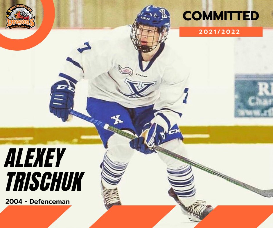 drumdragons's tweet photo. Dragons Sign Trischuk to LOI🖊

We are thrilled to announce the signing of Alexey Trischuk (2004-D) for the 2021/2022 season. Trischuk is in his 1st season with the NAX U18 AAA Prep Club and has 1G-3A-4pts in 6GP. Join us in welcoming Alexey and the Trischuk family to Drumheller! https://t.co/ubj8syvF5z
