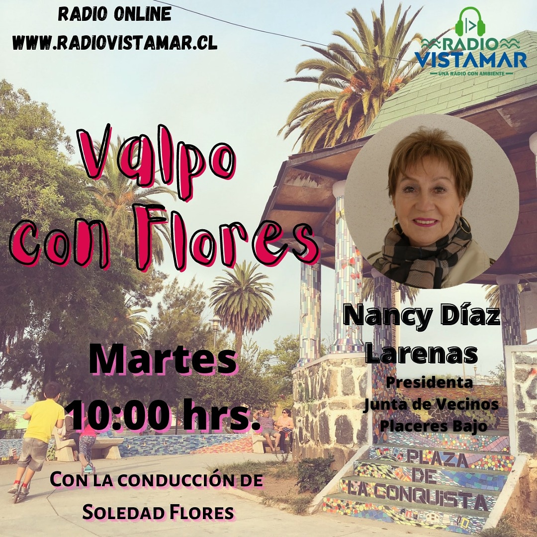 VALPO CON FLORES 🎙️
Martes a las 10:00 hrs. ⏰
Con la conducción de Soledad Flores 🎙️

No te pierdas la retransmision de tu programa favorito de conversación por radiovistamar.cl 📻

#RVM #Chile #Valparaiso #Placeres #Juntadevecinos