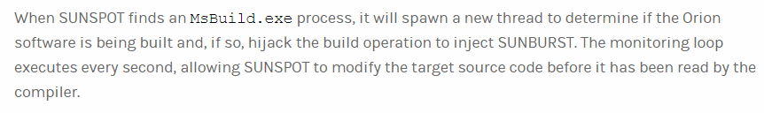 MalwareJake's tweet photo. Outstanding work by @CrowdStrike detailing the tool that compromised the build process (literally) at SolarWinds.

Attackers were in position to change source code, but for stealth, they changed it only during the build process. I'm legitimately impressed.
https://t.co/HiPwKMkU1N https://t.co/neUWJ83FId