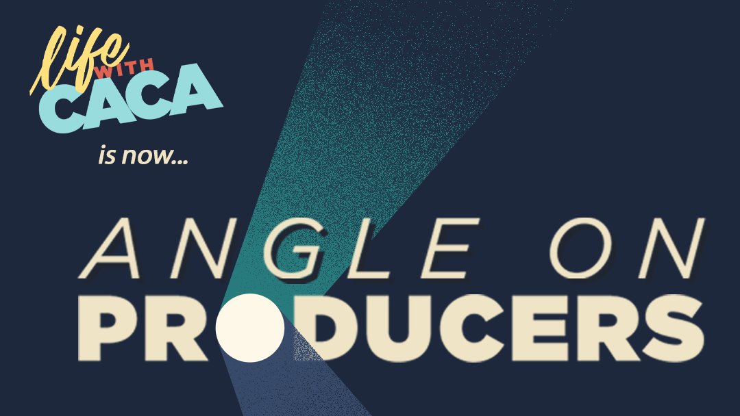Big News! @lifewithcaca has a new name and lewk. As the show enters its sophomore year, it was time for a makeover. Behold the new title: #AngleOnProducers. Check out the new page: angleonproducers.com #producingpodcast #lifewithproducers #newpodcast