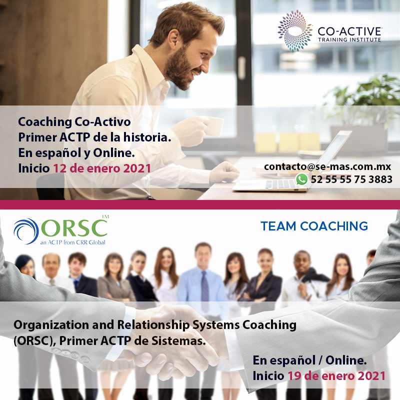 #AvisoPatrocinado
De manera virtual y en español los primeros ACTP´s de Coaching y de Coaching de Equipos. Es momento de invertir en tu formación.
coactive.com.mx
crrglobal.com/about/partners/
ICF Perú no se responsabiliza de los acuerdos de capacitación, contenidos del sponsor