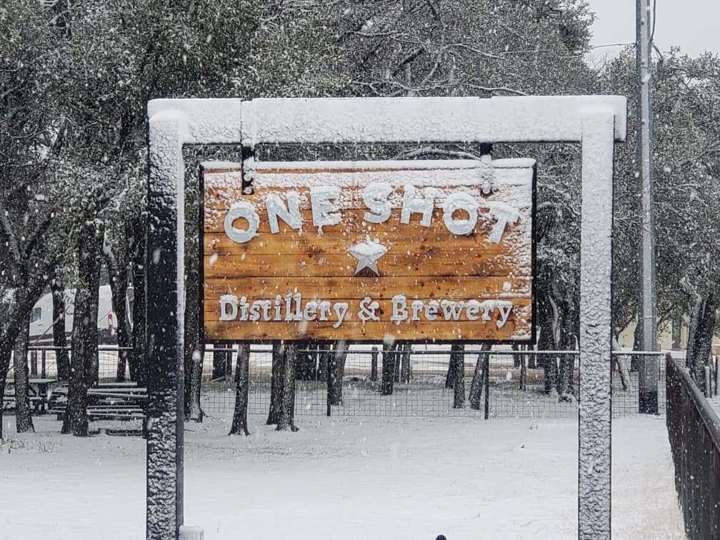 DWTFestival's tweet photo. We're loving all of the snow photos from the wineries, breweries, and distilleries in the Dripping Springs area! While it wasn't a great day to go visit the watering holes, the snow created the perfect excuse to enjoy some local spirits from home. #DSTX https://t.co/6J0hcqLuFT