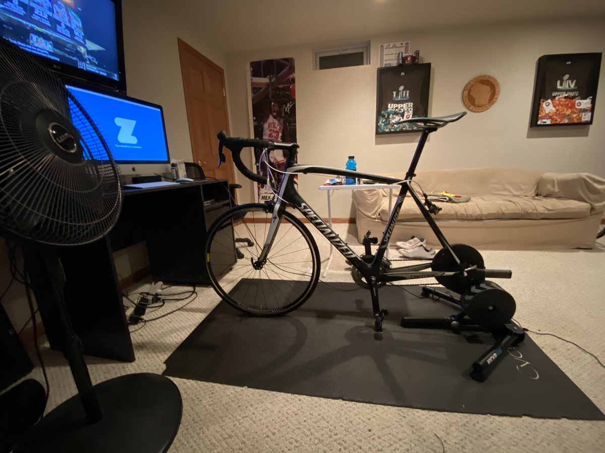 BeckerFoto's tweet photo. Prepping for another Zwift Monday night race. This time with a new bike. https://t.co/sjJsTMptR1