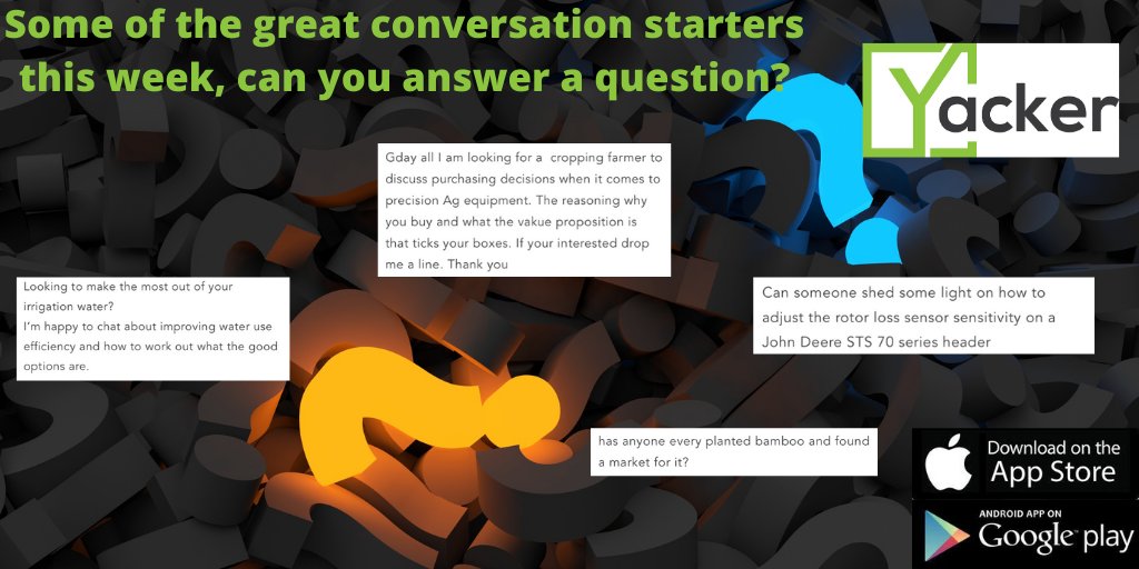 YackerApp's tweet photo. What are some of the killer questions that people want to chat about this week, maybe you can answer one, maybe you have one to add. #YackerApp #CreateRealConnections https://t.co/V2YpFakhn9