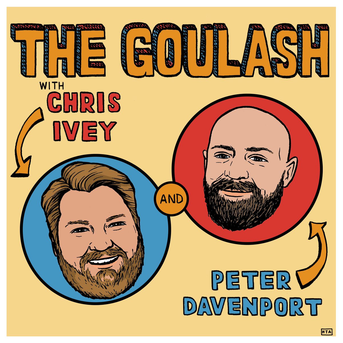 GoulashComedy's tweet photo. New podcast artwork from Hannah Adamson! New episode w/ @chrisivey205 &amp; @CasualThursday running a little late but it’ll be out at midnight! https://t.co/v17BTXso4V