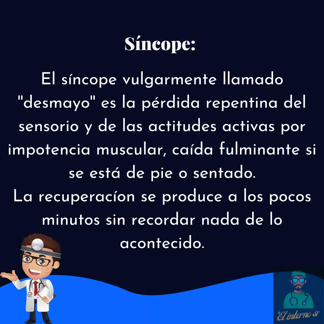 InternoSv's tweet photo. ⚕️ LIPOTIMIA Y SÍNCOPE ⚕️
.
.
.
.
.
#Semiologia 
#MedStudentTwitter 
#medicina
#ElSalvador 
#cossio 
Bibliografía: Semiología médica fisiopatológica grandes síndromes clínicos https://t.co/hsnlLqgwES