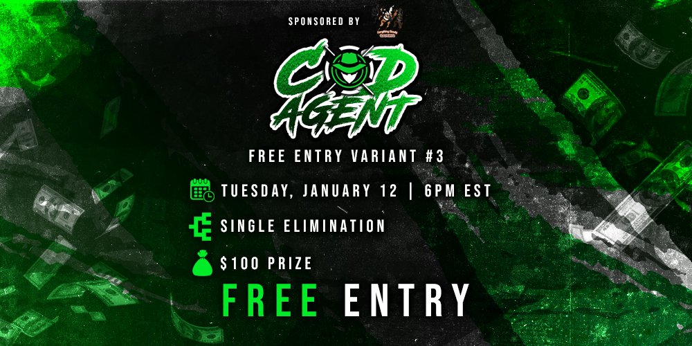 CallofDutyAgent's tweet image. ⚔️4v4 $100 FREE ENTRY Variant #4⚔️

📅Jan 12, 6PM EST

🕹️Best of 3 (Single Elim)

📒CDL + GAs

👊DM to signup!

🔥Powered by @EBeastyGaming