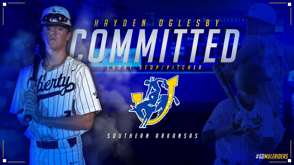 Excited to announce that I have committed to play baseball at Southern Arkansas University!
🔵🟡 <a href="/SAUBaseball/">Mulerider Baseball</a>  #GoBigBlue #SAddleUp #GoMuleriders