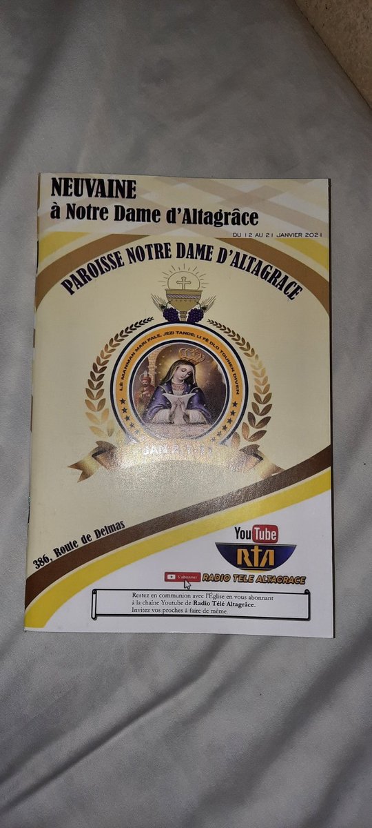Gabouga's tweet photo. Le manman Marie pale , Jezi tande : li fè dlo tounen diven .

Neuvaine préparatoite a la fête Notre Dame d'Altagrâce 

12 Janvier - 21 Janvier 2021 

Mwn paré pou mwn al ramase Grace 🙏🏻🙏🏻🙏🏻🙏🏻 https://t.co/nPvCnXlWcW