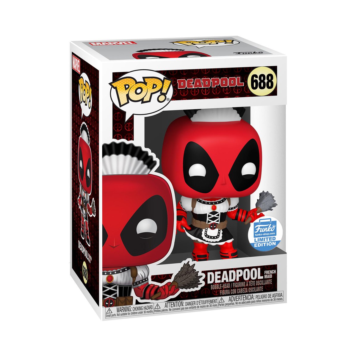 OriginalFunko's tweet image. RT &amp;amp; follow @OriginalFunko for the chance to WIN this Funko exclusive Deadpool (French Maid) Pop! #Funko #FunkoPop #FunkoGiveaway #Deadpool