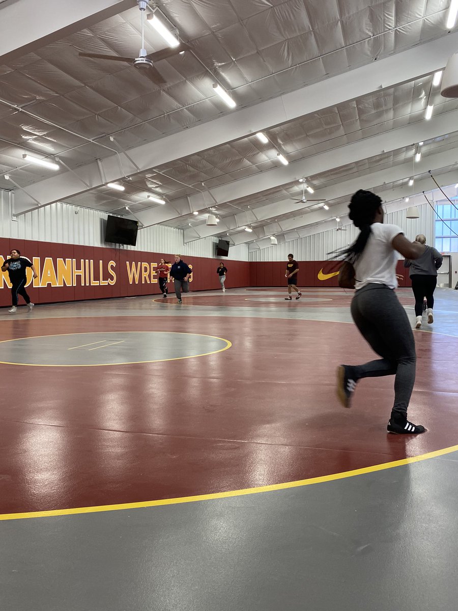 IHCCWrestling's tweet photo. And so it begins.... Day #1 in the new facility! Thank you to everyone who made this dream into a reality!! #WeAreHills #FalconMentality https://t.co/LFa7MTECXc