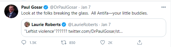 Rep Paul Gosar is a Republican Representative from Arizona. Rep Paul Gosar has spent the last year also promoting disinformation, aiding in spreading awareness of right-wing events, and supporting other right-wing icons