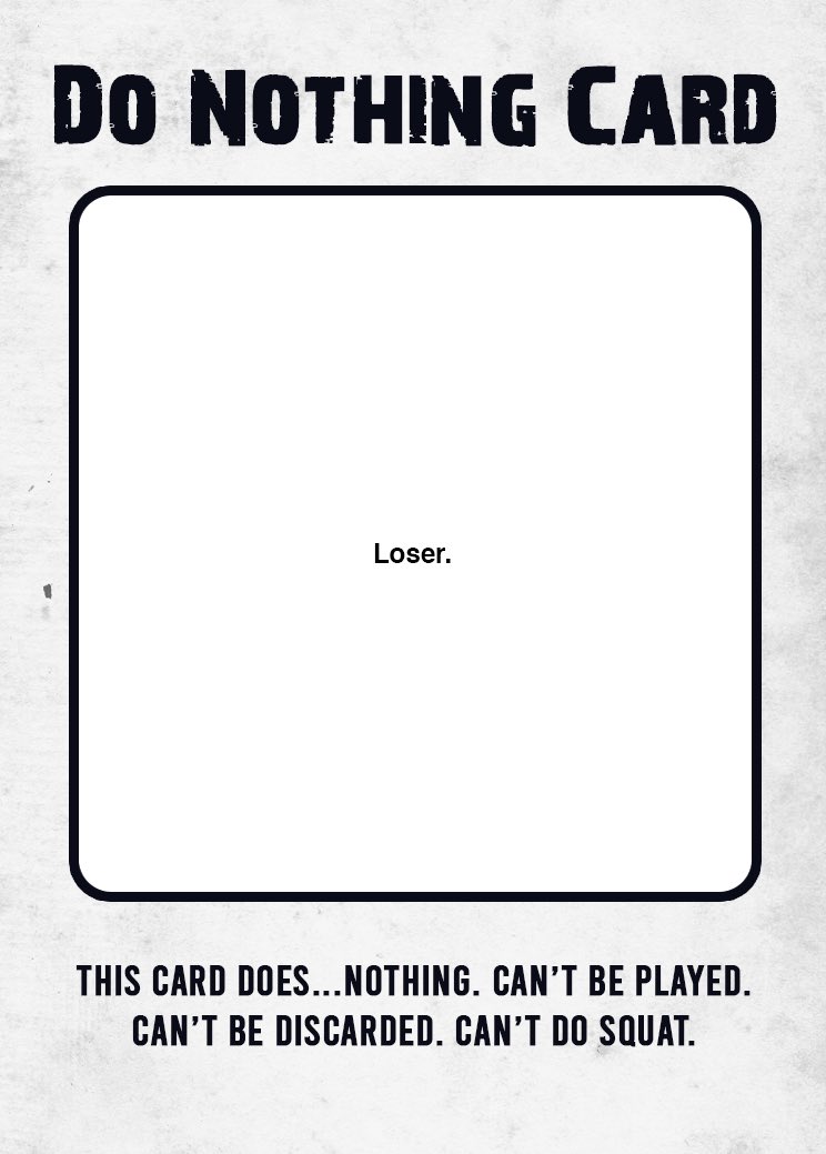 fallingwhale_42's tweet image. Maybe my favorite card in the game. Sucks to have but funny when it’s stolen from you! 

#newgame #tabletopcardgame #cardgame #kickstartgame #minigame #partygame #gameofluck #newcompany #gamedesign #artist #gofundme #fungame #10playergame #kickstarter2021 #game2021 #newpartygame