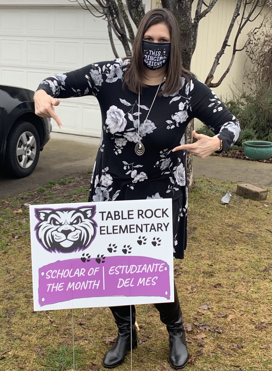 valerieshehorn's tweet photo. Happy Monday!  It was a great day at TRE...I  saw a teacher with amazing engagement strategies, and then we hit the road again delivering Scholar of the Month awards! Many happy faces today! 
#principalmoments #TREthrivein2021 https://t.co/4wA6H3xyip