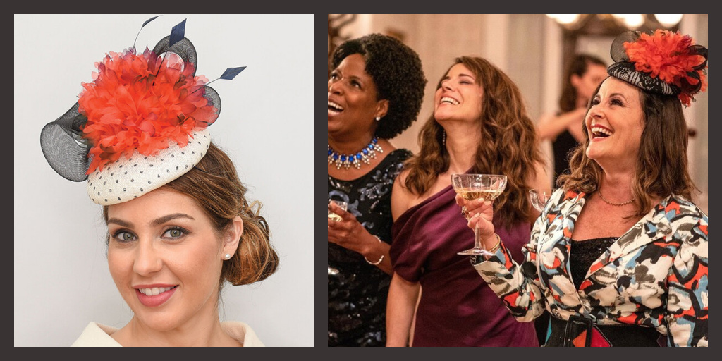 MillinersGuild's tweet photo. Congrats to @MillinersGuild member @mariamillinery. Her adorable fascinator was featured in the show @FilthyRichFOX! https://t.co/GrmkPg8vDx #millinery #hat #millinersguild #FilthyRich https://t.co/VmqkfSjdZg