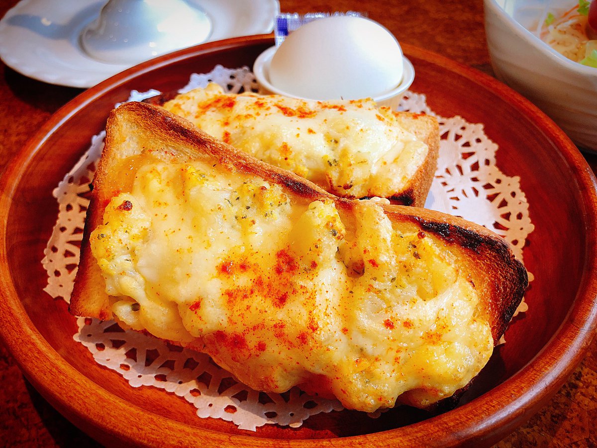 にむまんま 冬眠クマ びっくりドンキー 富久山店 さんの ポテサラトースト ドリンク サラダセット 意外と知られてないｯ びっくりドンキーのモーニング ポテサラ好きな私は迷わずポテサラトースト カリッサクッとした表面にモチっとした生地の