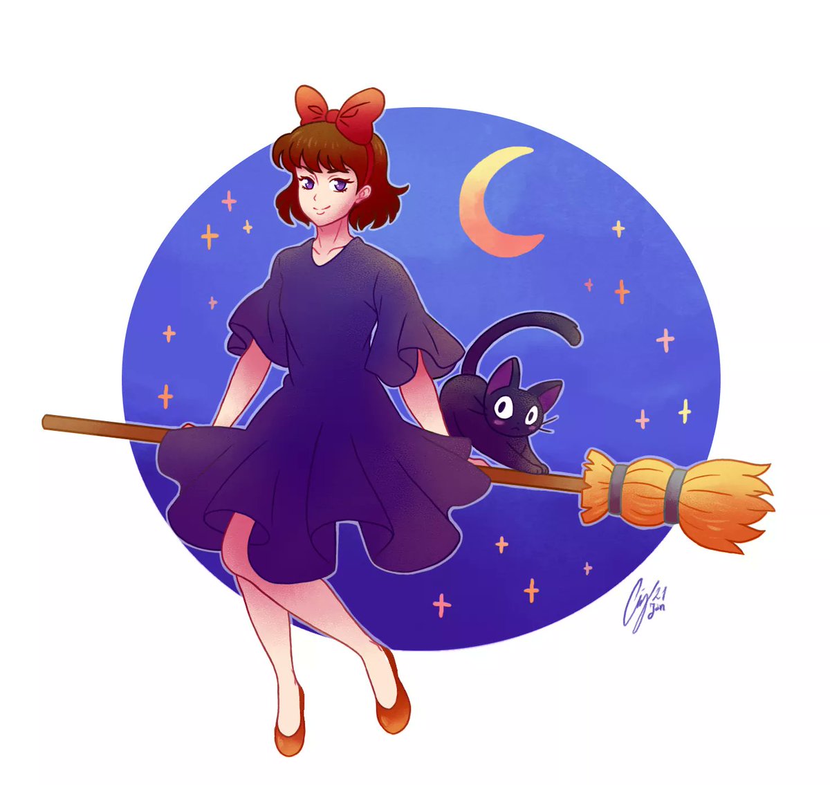 KittehMean's tweet photo. Result from today's stream on Twitch 😊
#kikisdeliveryservice #kiki and #jiji
From #StudioGhibli 🥰 one of my favorite Ghibli movies 💕 https://t.co/uQ0Ze7NzG2
