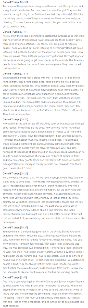 Transcript of Jan 6. Trump speech: https://www.rev.com/blog/transcripts/donald-trump-speech-save-america-rally-transcript-january-6