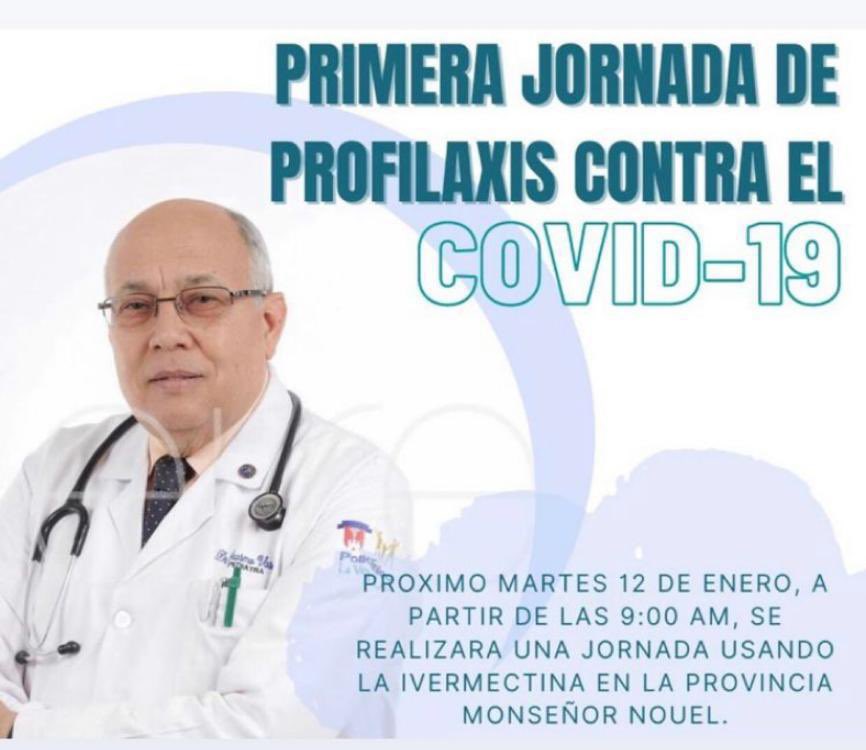 Oneill22636520's tweet photo. @nuriapiera En Bonao un medico de ese pueblo va a realizar un operativo medico suministrando Ivermectina con ese mismo fin. https://t.co/ybBou4tDtX