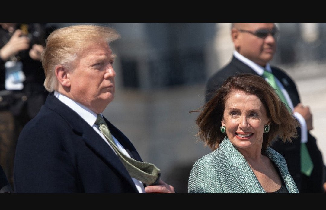 sadness_333's tweet photo. #PelosiLovesTrump 
I want someone to look at me the way Pelosi looks at Trump🥺😭😍 #couplegoals https://t.co/UvBXWorrjE