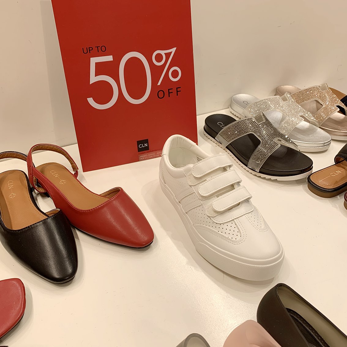 Ayala Malls Abreeza on X: Slip-ons, slingbacks, or sneakers? Take your  pick—they're all on SALE at CLN Abreeza! Get 🎉 UP TO 50% OFF 🎉 on  selected items this January in our