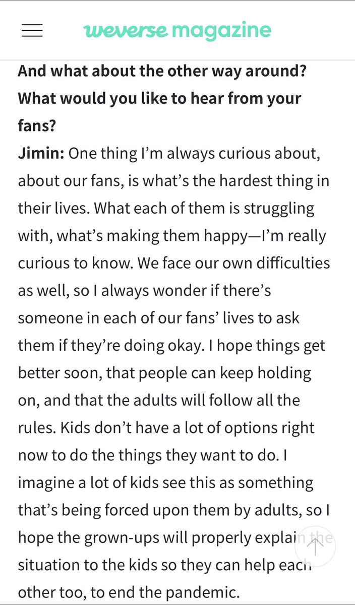 Thank you,  @BTS_twt Jimin, for your 𝗲𝗺𝗽𝗮𝘁𝗵𝘆 towards others who are facing difficulties during this  #COVID19 pandemic, especially children.  #Happy8YearsWithJimin  #지민  #방탄소년단