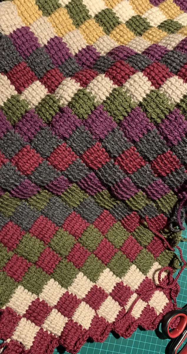 NavajoBirdsong's tweet photo. Turned out a bit longer than planned as I rolled it up when working giving it.. ๐ณ
Do love the way this #Tunisian #crochet #enterlac stitch turned it.. planning more.. ๐๐๐ป https://t.co/KbeaDglEHN