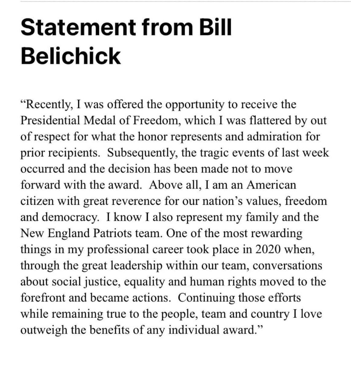 As a <a href="/MiamiDolphins/">Miami Dolphins</a> lifelong fan I've always rooted against the <a href="/Patriots/">New England Patriots</a> and Belichick but this deserves some respect!