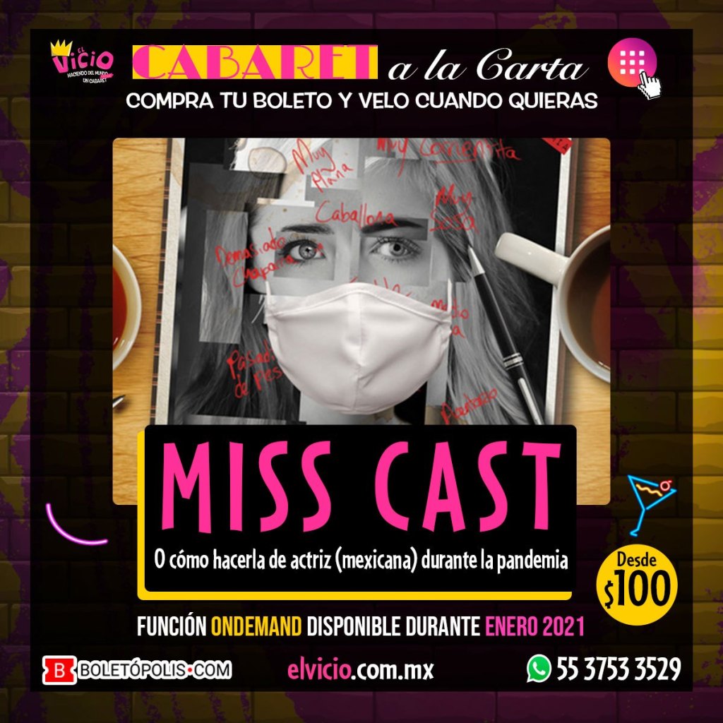 elvicioteatro's tweet photo. El mundo del entretenimiento puede ser muy cruel. ¿En qué otra industria es legal contratar o no a alguien con base en su etnicidad? Mira #MissCast en el #CabaretALaCarta 📲👠 el día y a la hora que prefieras del mes de enero. Compra tu boleto aquí:

https://t.co/Ytjy1snlE6 https://t.co/jXW88Thnxv
