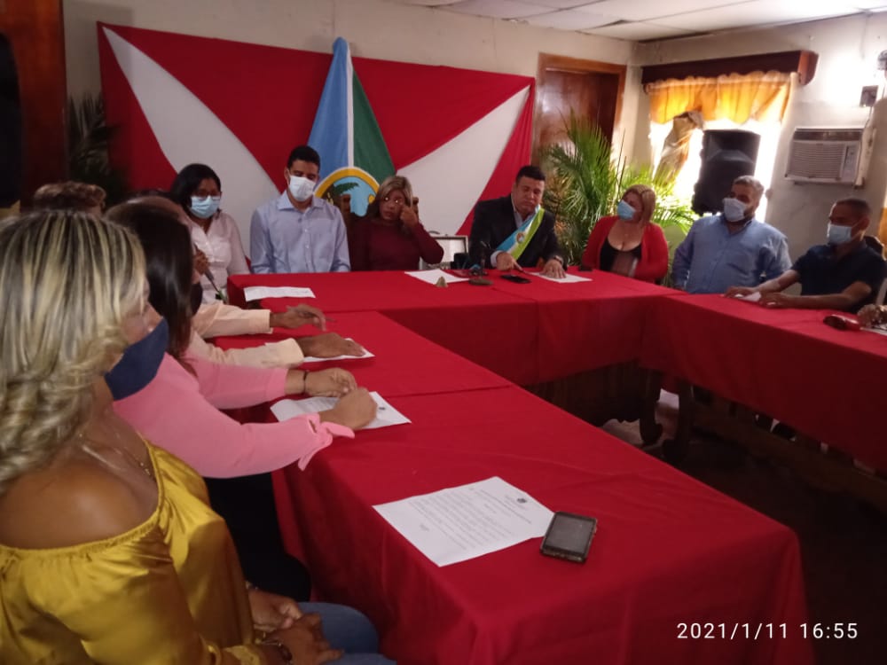Desde la sede de la Camara Municipal del Municipio Chaguaramas, Instalación de la Junta Directiva para el período 2021.