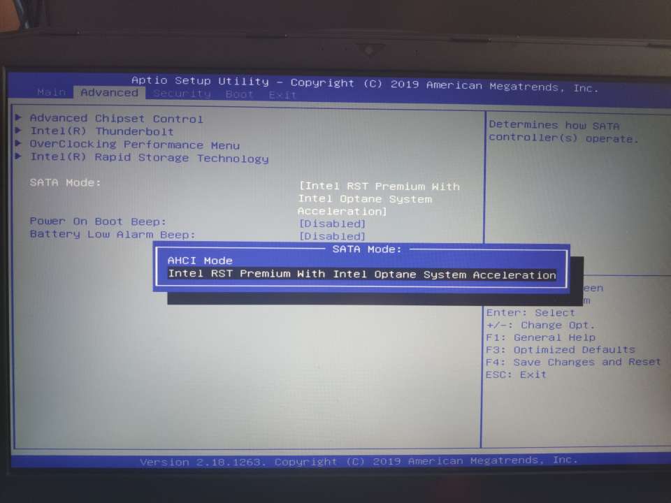 m.2 22110 optane nvme SSD work on Clevo P870TM notebook,no need to flash the bios,set the SATA mode in the bios setting and enjoy it!