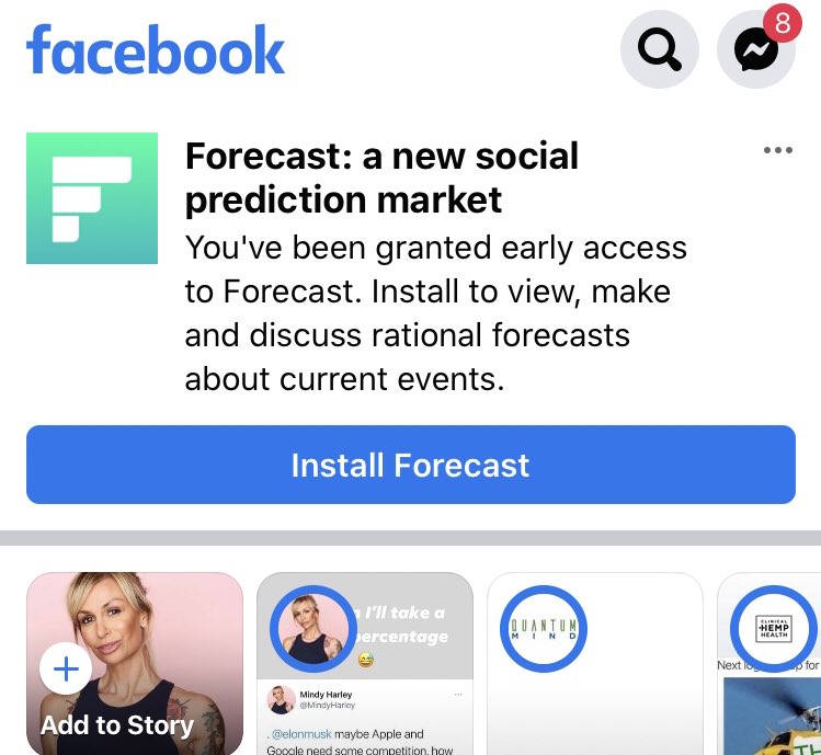 Facebook launches FORECAST, an app for making predictions about world events like you guessed it COVID to reward users with social credit 😐