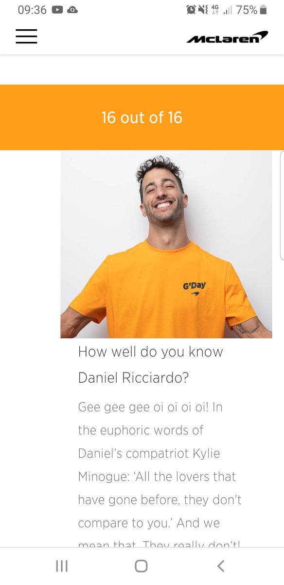 TheSamsy's tweet photo. @McLarenF1 @danielricciardo @McLarenF1 a top score and a shoey in honour of a home town hero! https://t.co/gdy8UqfZb1