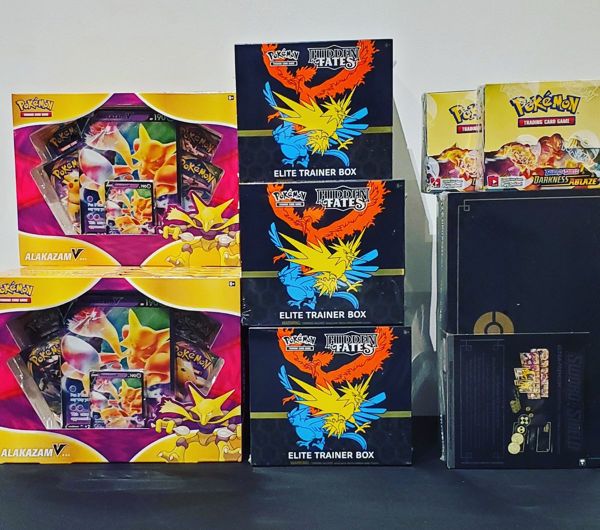 Fanboy Gaming Esports And Game Center Pa Twitter New Products Just In All New Alakazam V Boxes Ultra Premium Boxes And Hidden Fates Etbs Pokemon Tcg Hiddenfates Ultrapremium Alakazam Cardgames Pokemoncollector Pokemonforsale