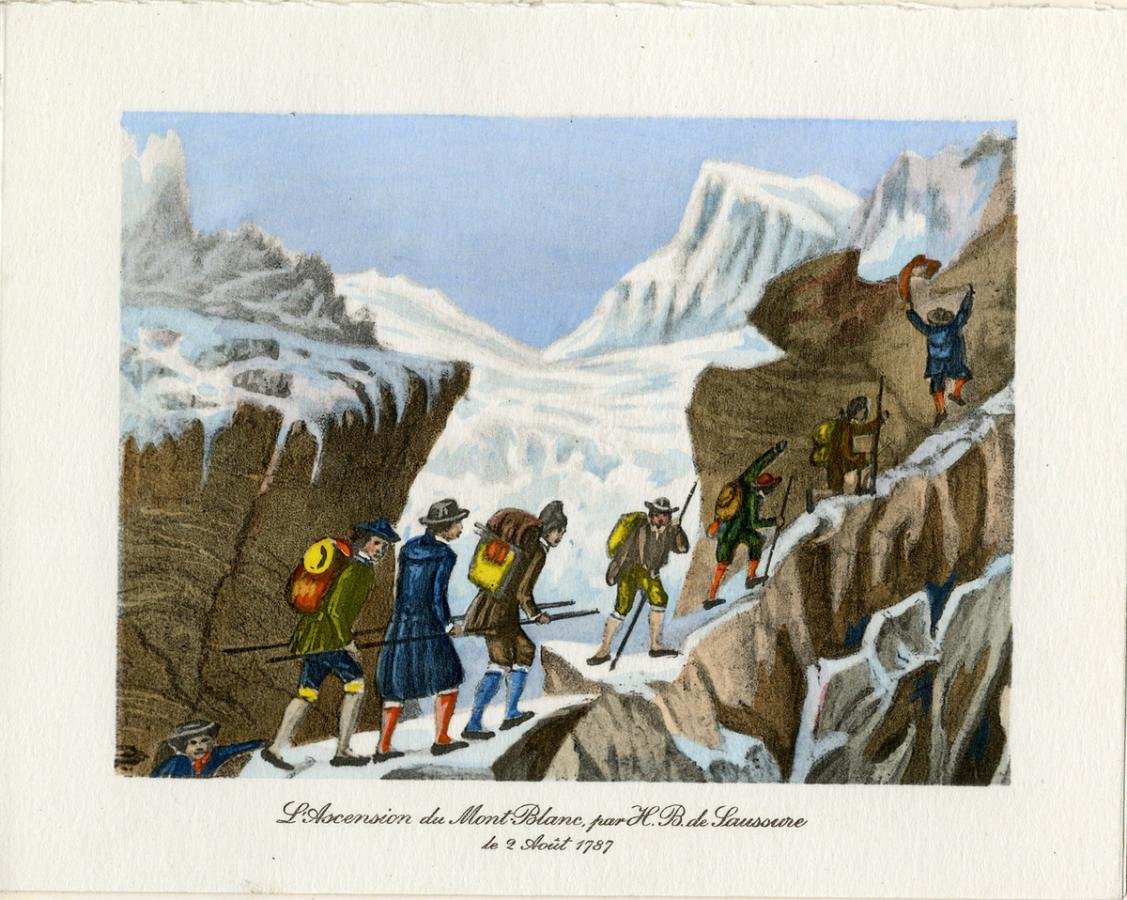 5. Hiking and Climbing were also a very popular activity for those tourists that wanted some extra adventures in their lives. But Maybe you dont want to tour the mountains but to discover and reach the top first like H. B de Lausoure on his ascension of the Mont Blanc.