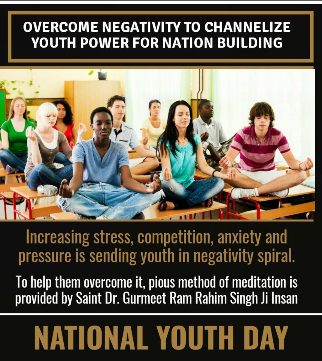 SudeshInsansud5's tweet photo. To guide the youth in their language about stay away from drugs, Saint Dr. @Gurmeetramrahim Singh Ji Insan made movies with a message, organized spiritual music concerts and adopting modern attire. 
#NationalYouthDay https://t.co/uc4tSuNvxY