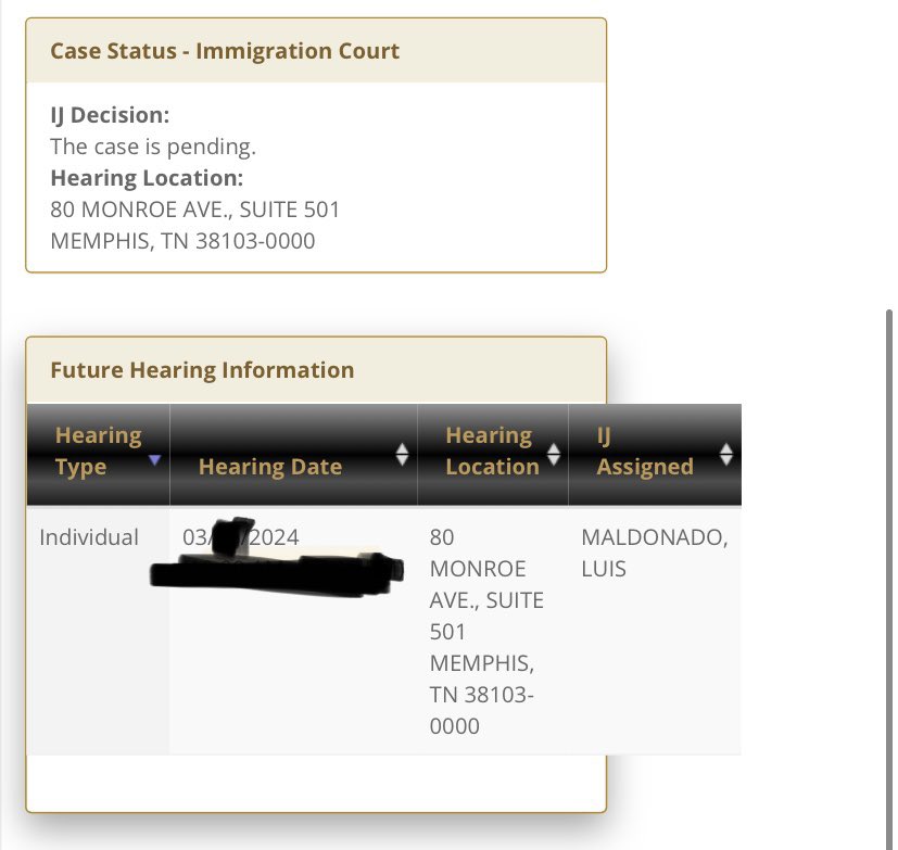 miriamramirez's tweet image. Memphis Immigration Court has been closed since March 2020. I was supposed to have a hearing in a couple of weeks. It’s now rescheduled to 2024. Hopefully I’m free that day. #immigrationbacklog