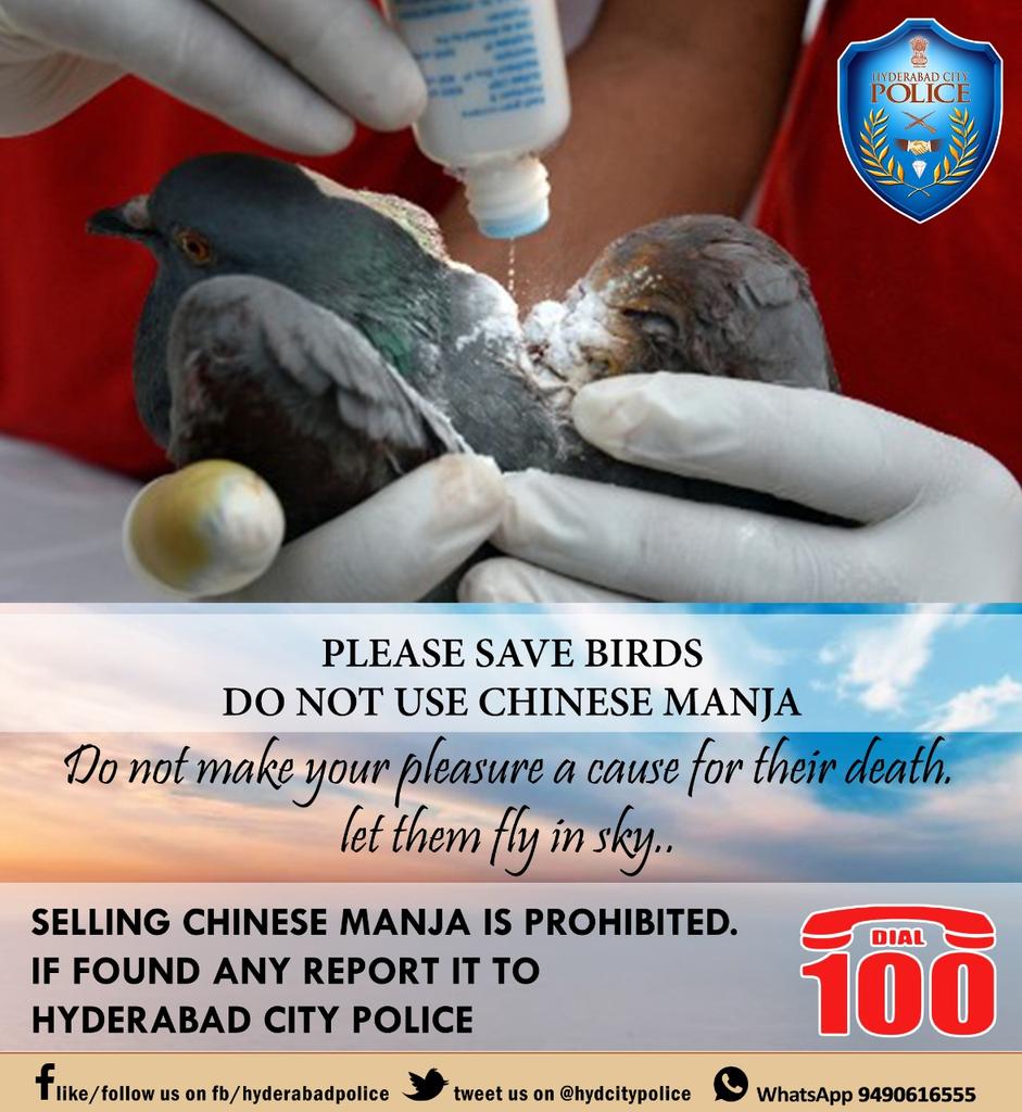CPHydCity's tweet photo. You can get injured too by Chinese Manja . Stop using it. https://t.co/EQnsxlMh8O