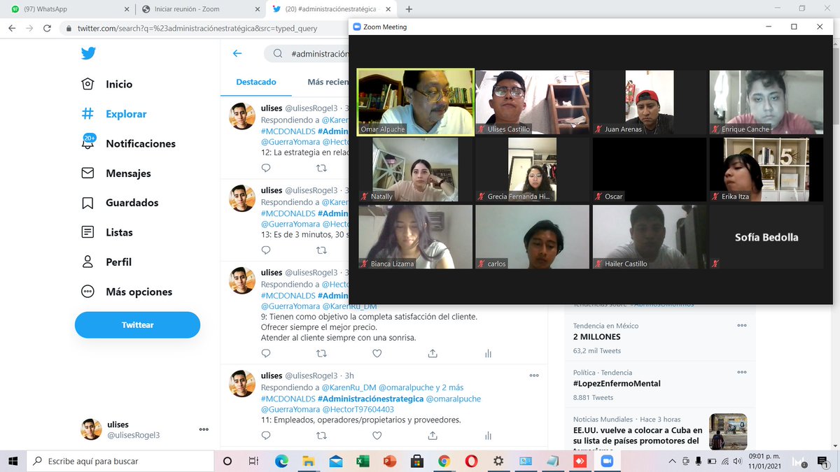 Iniciando la semana #AdminitracionEstrategica con el docente <a href="/omaralpuche/">omar alpuche leal</a> y mis compañeros <a href="/atanai_/">Atanaí Chan</a> <a href="/GreciaHQ/">Fernanda Hidalgo</a> <a href="/StffLzm/">Stfflzm</a> <a href="/JuanAre53236099/">Juan Arenas</a> <a href="/MiguelC27313666/">Miguel Carpio</a> <a href="/CastilloHailer/">Jonathan Castillo</a> <a href="/AlexPereraG/">Alejandro Perera</a>
