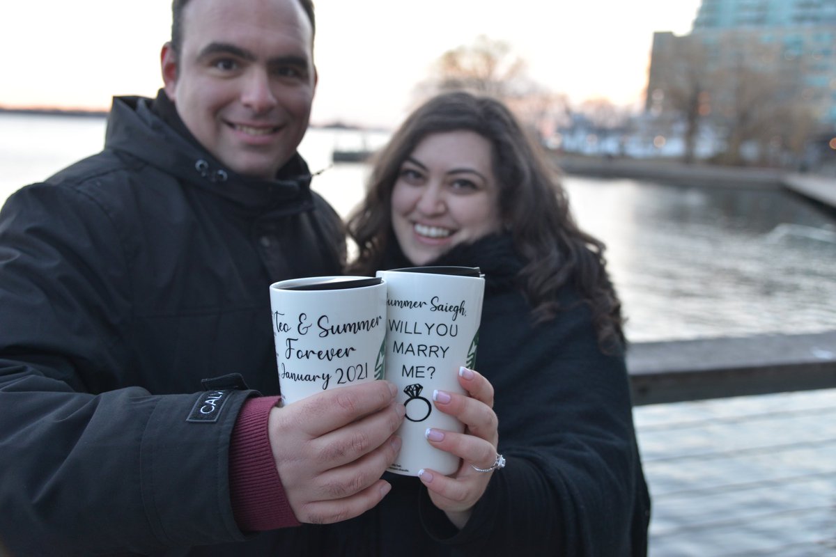 MsSaiegh's tweet photo. I said “YES” to my Starbucks date FOR LIFE! 🥰💖

Never did I ever think that amongst a pandemic I’d find the meaning of true love. 5 months, many dates where masks were required (LOL), ample Starbucks and well, the rest was sparkling history! 

Yours forever; forever mine. 🥰💖 https://t.co/VakM6iKLGK