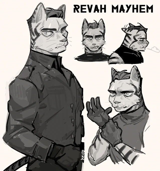 literally came up wit anothr fuckin cat OC: REVAH MAYHEM Y'ALL 🐱 