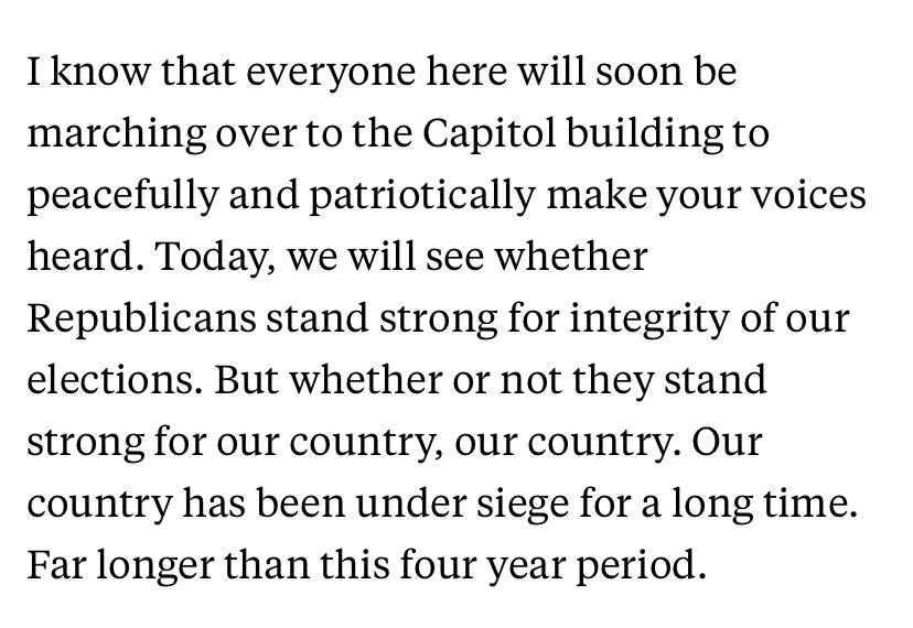 CortesSteve's tweet image. Anyone claiming that President Trump incited Capitol violence is a liar. 

See the actual transcript of his exhortation: 

“Peacefully and patriotically make your voices heard.” 

#AmericaFirst