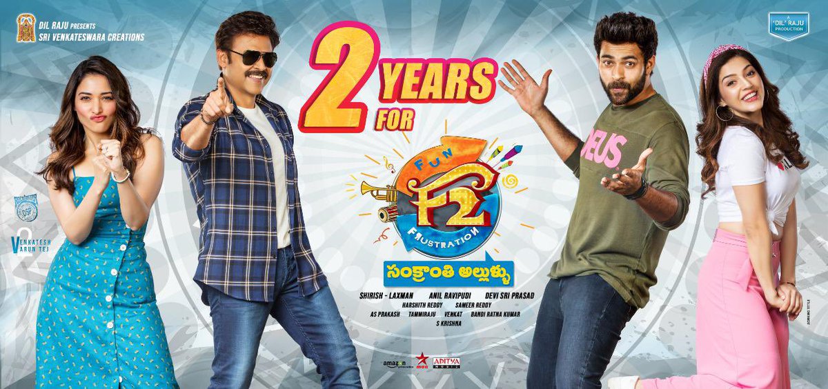 YoursSKrishna's tweet photo. Itβs been 2 years since #F2Movie released. Had a great experience being the co-writer for this fun-filled Sankranthi 2019βs blockbuster.
#2YearsforF2
Coming soon with 3 times more fun to entertain you all..#F3Movie https://t.co/tCswVpySPS