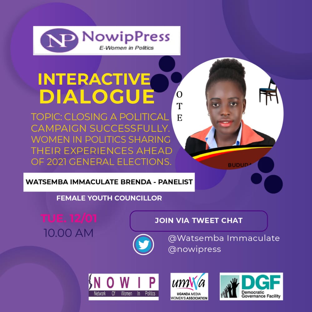 nowippress's tweet photo. #Happening Now:
Live Tweetchat by #WomeninPolitics advocating for peaceful political campaigns in favour of women. They are here to share their experiences.
#EWIPproject https://t.co/MyzL1elooR
