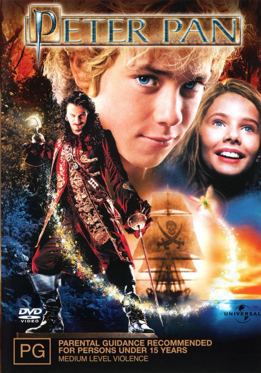 3. Peter Pan (2003).A legendary story about a boy who never grows up and lives in the Neverland. One night, Peter Pan pays a visit to the Darling family children and brings them to his adventure.