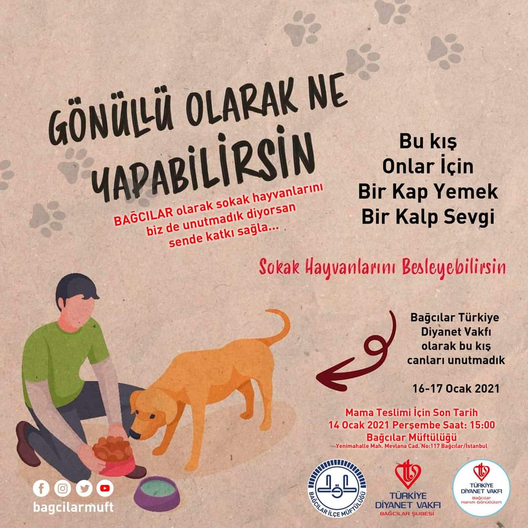 bagcilarmuft's tweet photo. Bu Kış
Onlar İçin
Bir Kap Yemek
Bir Kalp Sevgi
BAĞCILAR olarak sokak hayvanlarını biz de unutmadık diyorsan sende katkı sağla...
#sokakhayvanları #kedi #Sokakkedileri #yuva #barınak #yardımet #birliktebaşarabiliriz #Bağcılar #İstanbul #catsofistanbul #catsofturkey #helptohelp https://t.co/qBefSx06Cx