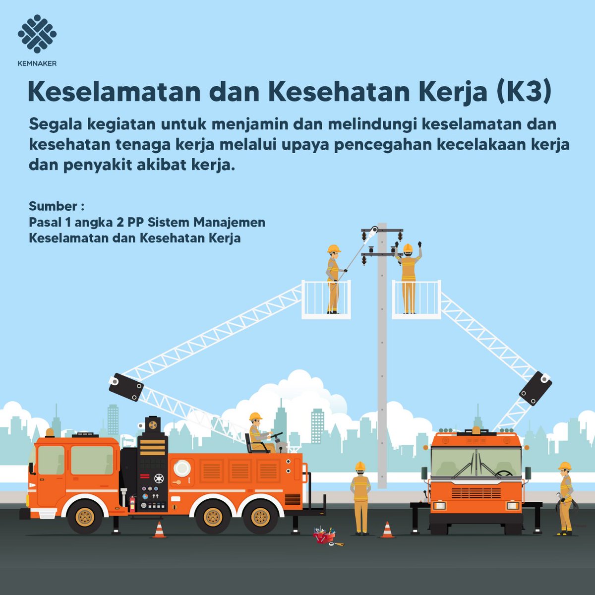 RadioElshinta's tweet photo. Pagi ini #Minfo akan membagikan informasi seputar Keselamatan dan Kesehatan Kerja (K3).
Apa sih K3 itu?
via @kemkominfo
#elshintaedisipagi
#BulanK3Nasional #K3Unggul https://t.co/LAiJg5sCSk