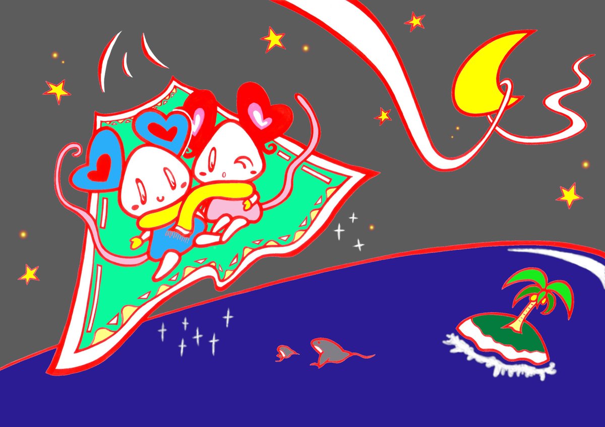 ユーキ レモン ハートメールの絵本 続々製作中 新しいイラスト 夜に駆ける です イラスト 絵 キャラ キャラクター オリジナル ネズミ Mouse Rat Art Character Owndesign 絵描きさんと繋がりたい イラスト好きな人と繋がりたい